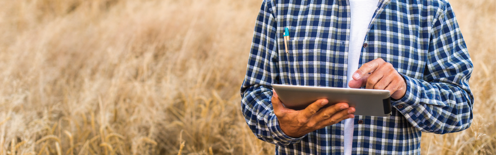 farmer using tablet